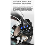 MX12 Smartwatch mit 1,3-Zoll-IPS-Farbdisplay, IP68 wasserdicht, unterstützt Bluetooth-Anrufe, Schlafüberwachung und Herzfrequenzmessung, Edelstahlarmband