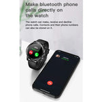 MX12 Smartwatch mit 1,3-Zoll-IPS-Farbdisplay, IP68 wasserdicht, unterstützt Bluetooth-Anrufe, Schlafüberwachung und Herzfrequenzmessung, Edelstahlarmband