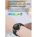 MX12 Smartwatch mit 1,3-Zoll-IPS-Farbdisplay, IP68 wasserdicht, unterstützt Bluetooth-Anrufe, Schlafüberwachung und Herzfrequenzmessung, Edelstahlarmband