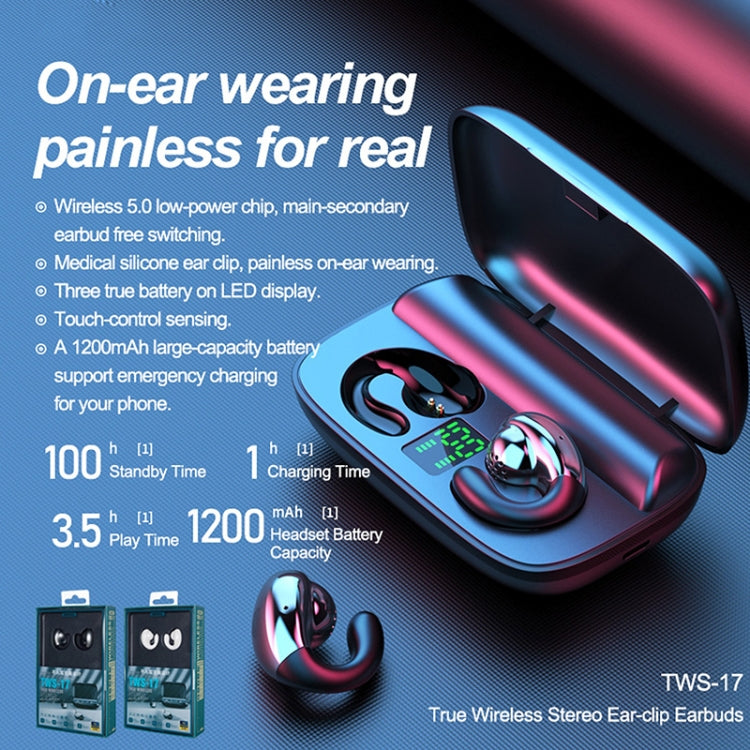 Remax Proda TWS-17 Bluetooth 5.0 Ohrclip-Stil True Wireless Stereo Bluetooth-Kopfhörer