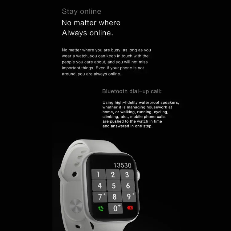 DW35PRO Smartwatch mit 1,75-Zoll-Farbdisplay, IPX7 wasserdicht, unterstützt Bluetooth-Anrufe annehmen und ablehnen / Schlafüberwachung / Herzfrequenzmessung, Armbandvarianten: Silikon (Rot), Silikon (Weiß), Silikon (Pink), Silikon (Blau) ...