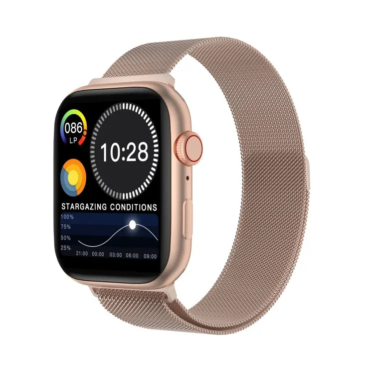 DW35PRO Smartwatch mit 1,75-Zoll-Farbdisplay, IPX7 wasserdicht, unterstützt Bluetooth-Anrufe annehmen und ablehnen, Schlafüberwachung und Herzfrequenzmessung, Armband aus Edelstahl