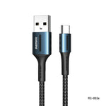 Remax 2.4A Barrett Serie Lade-Datenkabel, Länge: 1m, Type-C, 8 Pin