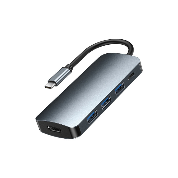 Remax RU-U5 5-in-1 Multifunktionaler Typ-C / USB-C HUB Dockingstation, 5-in-1