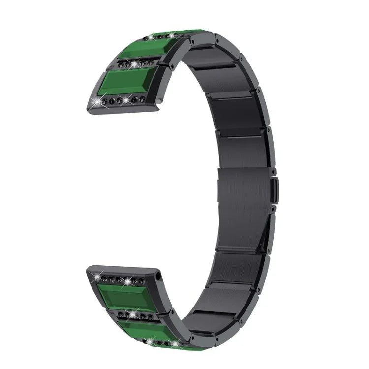 Stainless Steel Diamond Encrusted Replacement Watchbands, For Samsung Galaxy Watch 42mm, For Samsung Galaxy Watch 46mm, For Samsung Galaxy Watch 3 45mm, For Samsung Galaxy Watch Active2 44mm / Watch Active2 40mm / Watch Active                          ...