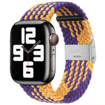Braided + Stainless Steel Replacement Watchbands For Apple Watch Series 6 & SE & 5 & 4 44mm / 3 & 2 & 1 42mm, For Apple Watch Ultra 49mm / Series 8&7 45mm / SE 2&6&SE&5&4 44mm / 3&2&1 42mm, For Apple Watch Series 7 45mm / 6 & SE & 5 & 4 44mm           ...