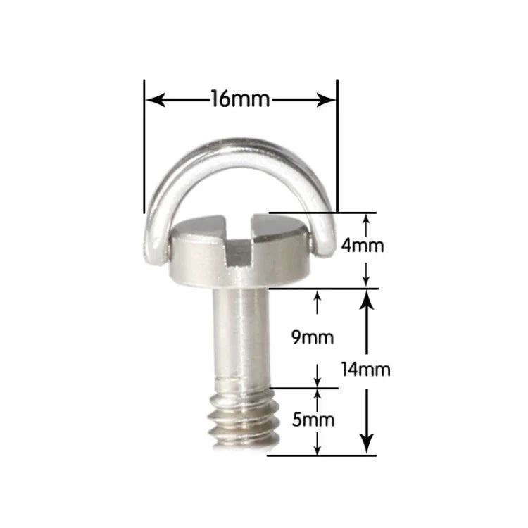 EXIN LS095 2 Stück D-Ring-Schrauben Kameraplattenhalterung 1/4 Zoll Schnellverschlussschrauben, LS095