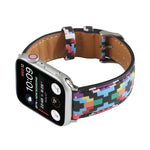 Armband aus bedrucktem Leder im Ethno-Stil mit Marmormuster für Apple Watch Series 6 &amp; SE &amp; 5 &amp; 4 (44 mm) / 3 &amp; 2 &amp; 1 (42 mm), 5 &amp; 4 (40 mm) / 3 &amp; 2 &amp; 1 (38 mm)