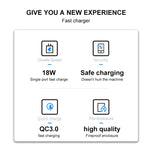 WK WP-U57 18W Speed QC3.0 Schnellladegerät + USB auf Typ-C / USB-C Datenkabel, US-Stecker