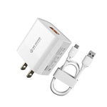 WK WP-U57 Max 18W Maxspeed QC3.0 Fast Charger +  USB to Micro USB Data Cable, US Plug, EU Plug