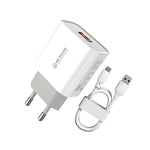 WK WP-U57 Max 18W Maxspeed QC3.0 Schnellladegerät + USB auf 8-Pin-Datenkabel, US-Stecker, EU-Stecker