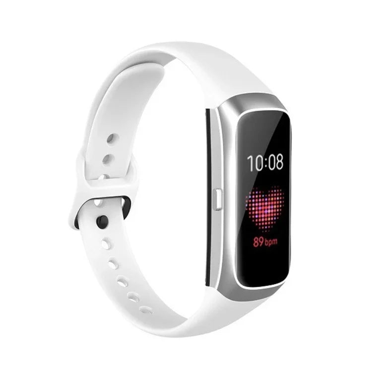 Ersatzarmband aus Silikon und Stahl mit schwarzer Dornschließe für Samsung Galaxy Fit SM-R370