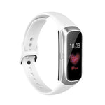 Ersatzarmband aus Silikon und Stahl mit schwarzer Dornschließe für Samsung Galaxy Fit SM-R370