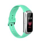 Ersatzarmband aus Silikon und Stahl mit schwarzer Dornschließe für Samsung Galaxy Fit SM-R370