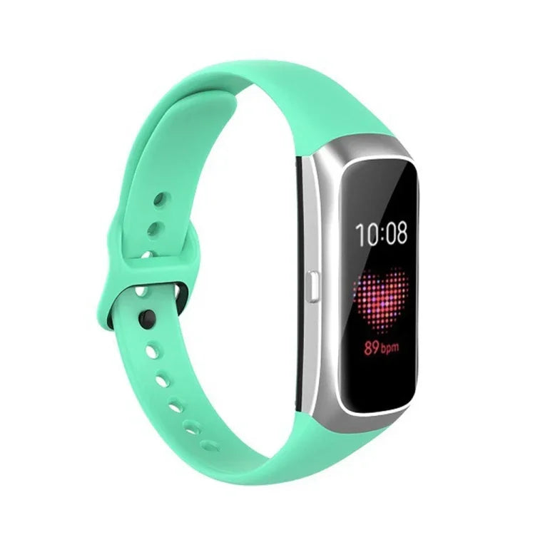Ersatzarmband aus Silikon und Stahl mit schwarzer Dornschließe für Samsung Galaxy Fit SM-R370