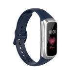 Ersatzarmband aus Silikon und Stahl mit schwarzer Dornschließe für Samsung Galaxy Fit SM-R370