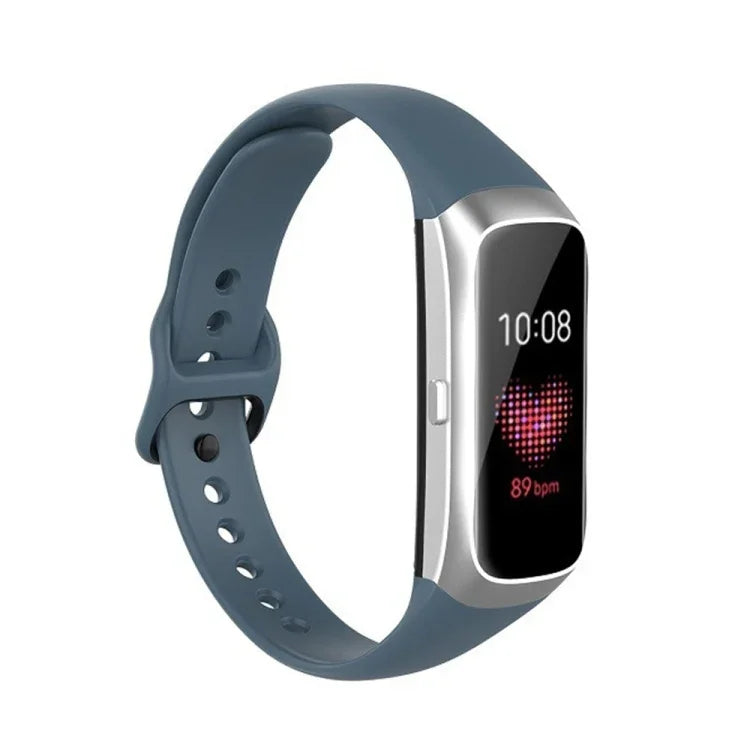 Ersatzarmband aus Silikon und Stahl mit schwarzer Dornschließe für Samsung Galaxy Fit SM-R370
