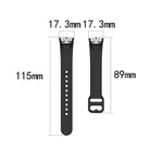Ersatzarmband aus Silikon und Stahl mit schwarzer Dornschließe für Samsung Galaxy Fit SM-R370
