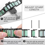 Smaragdgrünes Edelstahl-Armband, für Apple Watch Ultra 49mm / Series 8&7 45mm / SE 2&6&SE&5&4 44mm / 3&2&1 42mm, für Apple Watch Series 8&7 41mm / SE 2&6&SE&5&4 40mm / 3&2&1 38mm, für Apple Watch Series 7 41mm / 6 & SE & 5 & 4 40mm / 3 & 2 & 1 38mm