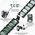 Smaragdgrünes Edelstahl-Armband, für Apple Watch Ultra 49mm / Series 8&7 45mm / SE 2&6&SE&5&4 44mm / 3&2&1 42mm, für Apple Watch Series 8&7 41mm / SE 2&6&SE&5&4 40mm / 3&2&1 38mm, für Apple Watch Series 7 41mm / 6 & SE & 5 & 4 40mm / 3 & 2 & 1 38mm