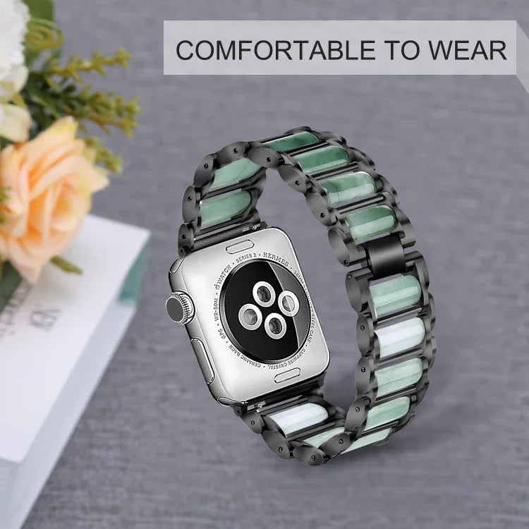 Smaragdgrünes Edelstahl-Armband, für Apple Watch Ultra 49mm / Series 8&7 45mm / SE 2&6&SE&5&4 44mm / 3&2&1 42mm, für Apple Watch Series 8&7 41mm / SE 2&6&SE&5&4 40mm / 3&2&1 38mm, für Apple Watch Series 7 41mm / 6 & SE & 5 & 4 40mm / 3 & 2 & 1 38mm