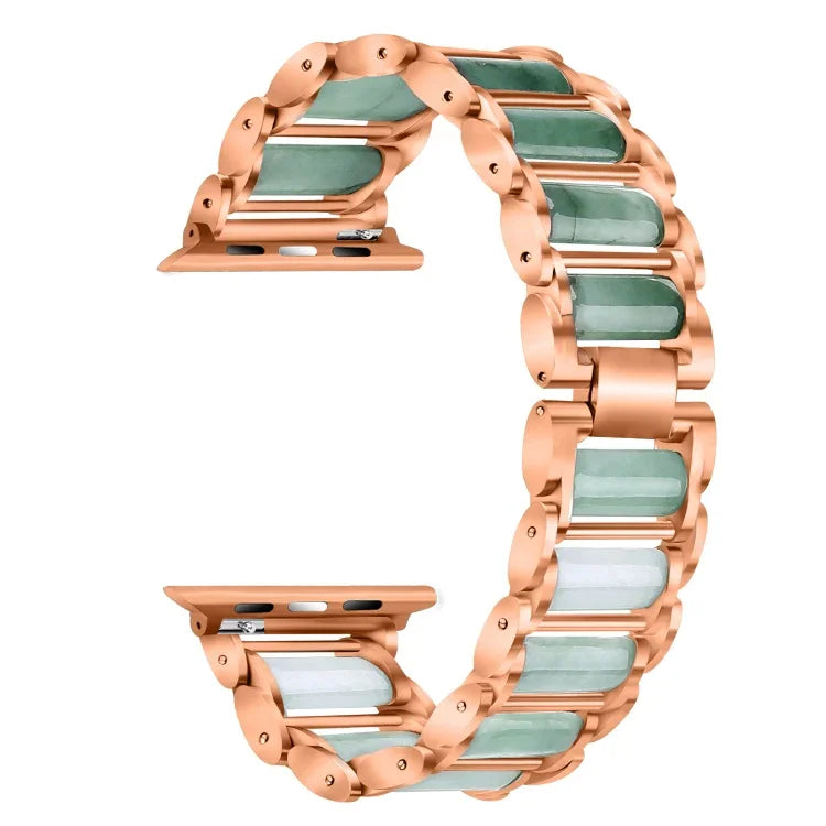 Smaragdgrünes Edelstahl-Armband, für Apple Watch Ultra 49mm / Series 8&7 45mm / SE 2&6&SE&5&4 44mm / 3&2&1 42mm, für Apple Watch Series 8&7 41mm / SE 2&6&SE&5&4 40mm / 3&2&1 38mm, für Apple Watch Series 7 41mm / 6 & SE & 5 & 4 40mm / 3 & 2 & 1 38mm