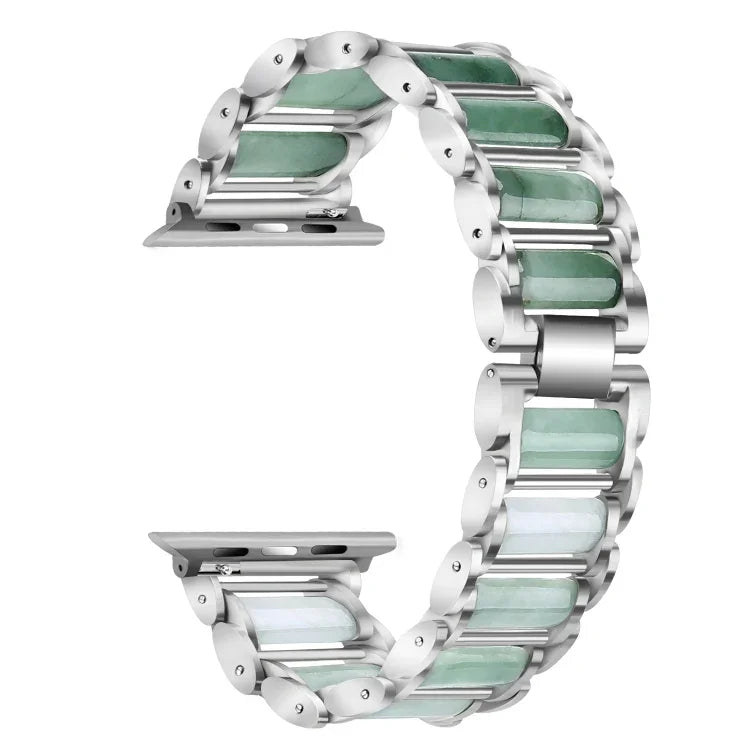 Smaragdgrünes Edelstahl-Armband, für Apple Watch Ultra 49mm / Series 8&7 45mm / SE 2&6&SE&5&4 44mm / 3&2&1 42mm, für Apple Watch Series 8&7 41mm / SE 2&6&SE&5&4 40mm / 3&2&1 38mm, für Apple Watch Series 7 41mm / 6 & SE & 5 & 4 40mm / 3 & 2 & 1 38mm