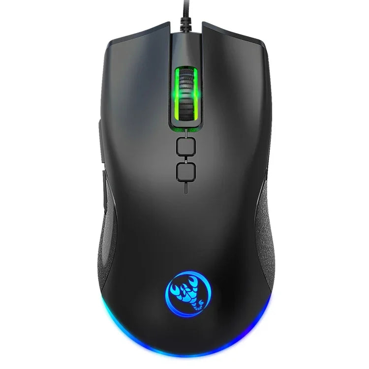 HXSJ A883 7-Tasten 6400DPI RGB-Beleuchtung Mechanische Kabelgebundene Gaming-Maus