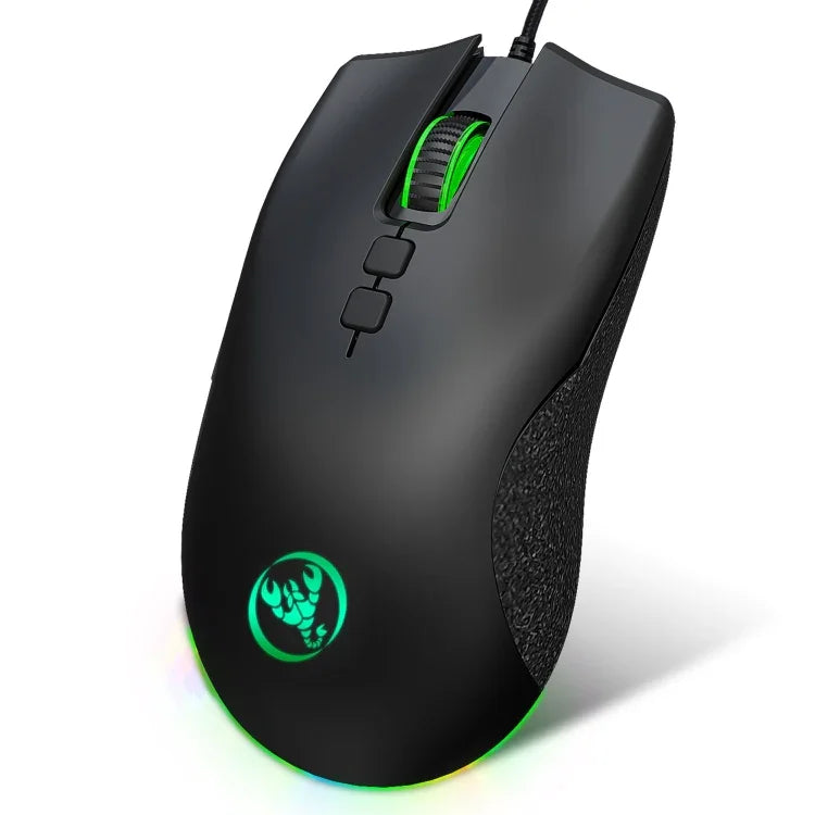 HXSJ A883 7-Tasten 6400DPI RGB-Beleuchtung Mechanische Kabelgebundene Gaming-Maus