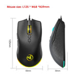 HXSJ A883 7-Tasten 6400DPI RGB-Beleuchtung Mechanische Kabelgebundene Gaming-Maus