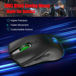 HXSJ A883 7-Tasten 6400DPI RGB-Beleuchtung Mechanische Kabelgebundene Gaming-Maus
