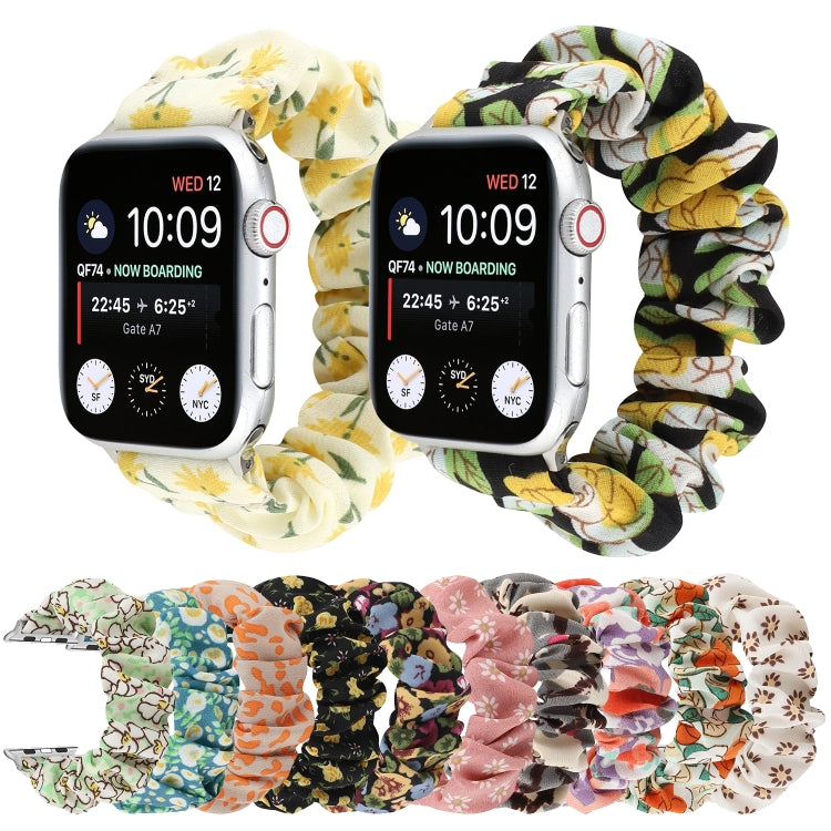 Stoff-Haarring-Ersatzarmband für Apple Watch Ultra 49mm / Series 8&7 45mm / SE 2&6&SE&5&4 44mm / 3&2&1 42mm, für Apple Watch Series 8&7 41mm / SE 2&6&SE&5&4 40mm / 3&2&1 38mm