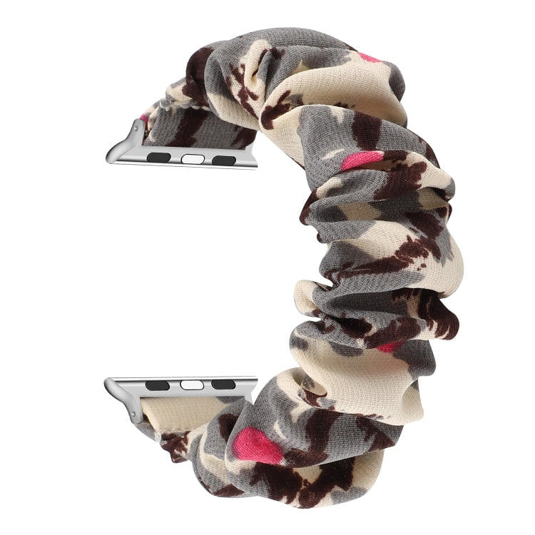 Stoff-Haarring-Ersatzarmband für Apple Watch Ultra 49mm / Series 8&7 45mm / SE 2&6&SE&5&4 44mm / 3&2&1 42mm, für Apple Watch Series 8&7 41mm / SE 2&6&SE&5&4 40mm / 3&2&1 38mm