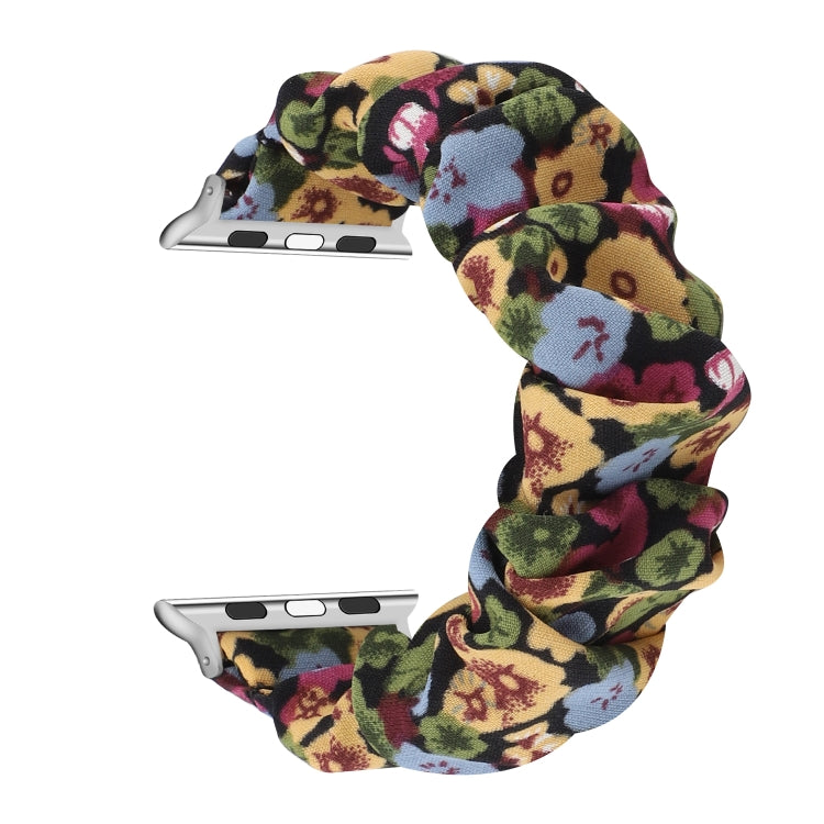 Stoff-Haarring-Ersatzarmband für Apple Watch Ultra 49mm / Series 8&7 45mm / SE 2&6&SE&5&4 44mm / 3&2&1 42mm, für Apple Watch Series 8&7 41mm / SE 2&6&SE&5&4 40mm / 3&2&1 38mm