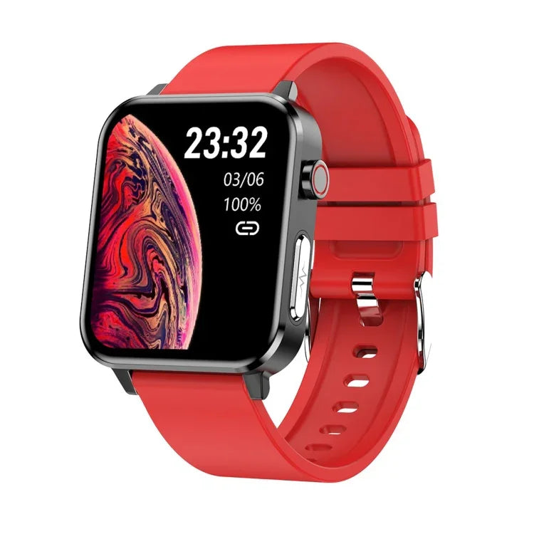 E86 Smartwatch mit 1,7-Zoll-TFT-Farbbildschirm, IP68 wasserdicht, unterstützt Blutsauerstoffmessung, Körpertemperaturmessung und KI-gestützte medizinische Diagnose, Ausführung: TPU-Armband, TPU-Armband (Blau), TPU-Armband (Schwarz), TPU-Armband (Rot)