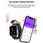 E86 Smartwatch mit 1,7-Zoll-TFT-Farbbildschirm, IP68 wasserdicht, unterstützt Blutsauerstoffmessung, Körpertemperaturmessung und KI-gestützte medizinische Diagnose, Ausführung: Stahlarmband, Stahlarmband (Schwarz)