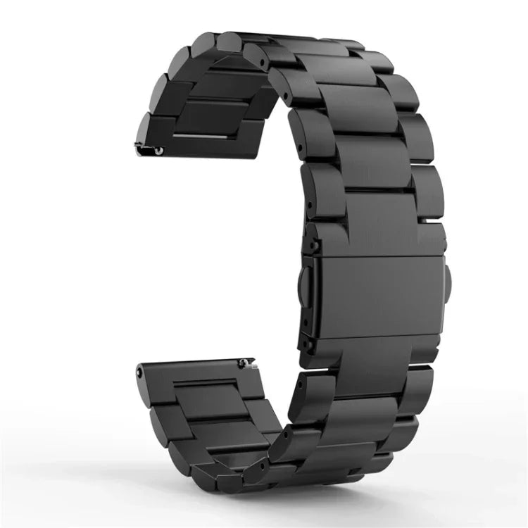20 mm Edelstahl-Ersatzarmband mit drei flachen Schnallen für Samsung Galaxy Watch Active 2 / Amazfit GTS 2