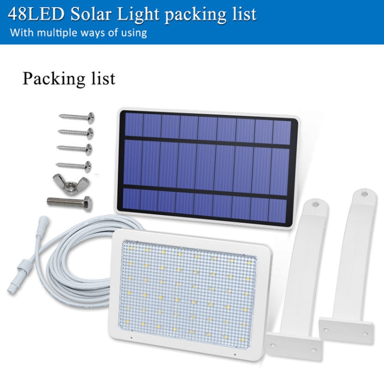 48LED Abnehmbare Solarleuchte IP65 Wasserdicht Außenhof LED Straßenlampe, Warmweißes Licht, Kaltweißes Licht