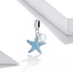 Seestern-Anhänger aus 925er Sterlingsilber, DIY-Armband- und Halskettenzubehör, Seestern