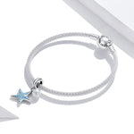 Seestern-Anhänger aus 925er Sterlingsilber, DIY-Armband- und Halskettenzubehör, Seestern