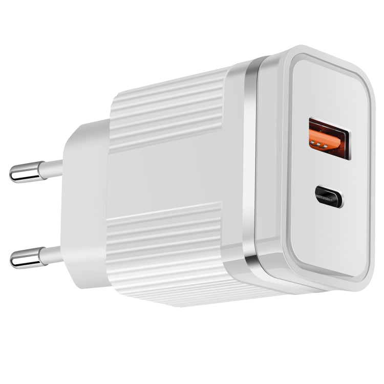 RSY USB + USB-C / Type-C Dual Port Schnelllade-Reiseladegerät, US-Stecker, EU-Stecker