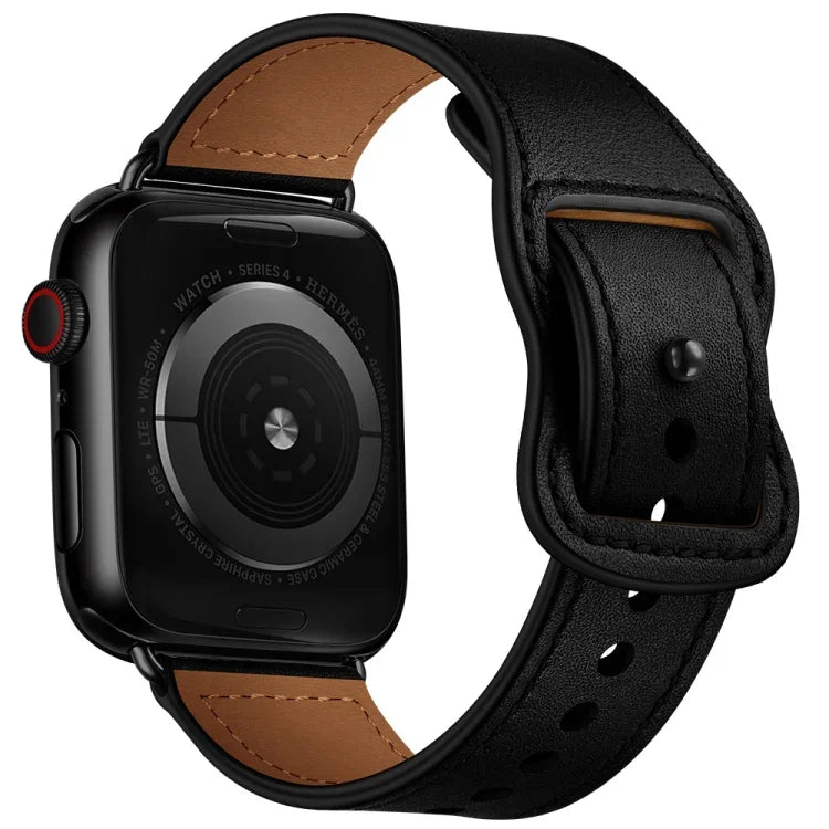 Doppelloch-Lederarmband für Apple Watch Series 6 &amp; SE &amp; 5 &amp; 4 (44 mm) / 3 &amp; 2 &amp; 1 (42 mm), 5 &amp; 4 (40 mm) / 3 &amp; 2 &amp; 1 (38 mm)