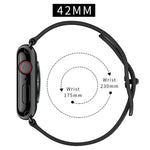 Doppelloch-Lederarmband für Apple Watch Series 6 &amp; SE &amp; 5 &amp; 4 (44 mm) / 3 &amp; 2 &amp; 1 (42 mm), 5 &amp; 4 (40 mm) / 3 &amp; 2 &amp; 1 (38 mm)