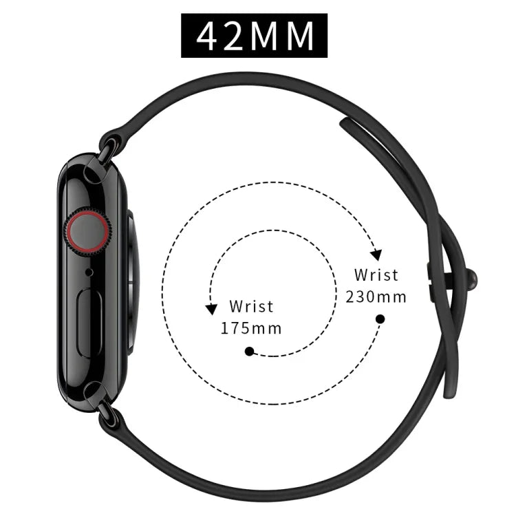 Doppelloch-Lederarmband für Apple Watch Series 6 &amp; SE &amp; 5 &amp; 4 (44 mm) / 3 &amp; 2 &amp; 1 (42 mm), 5 &amp; 4 (40 mm) / 3 &amp; 2 &amp; 1 (38 mm)