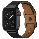 Doppelloch-Lederarmband für Apple Watch Series 6 &amp; SE &amp; 5 &amp; 4 (44 mm) / 3 &amp; 2 &amp; 1 (42 mm), 5 &amp; 4 (40 mm) / 3 &amp; 2 &amp; 1 (38 mm)