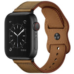 Doppelloch-Lederarmband für Apple Watch Series 6 &amp; SE &amp; 5 &amp; 4 (44 mm) / 3 &amp; 2 &amp; 1 (42 mm), 5 &amp; 4 (40 mm) / 3 &amp; 2 &amp; 1 (38 mm)