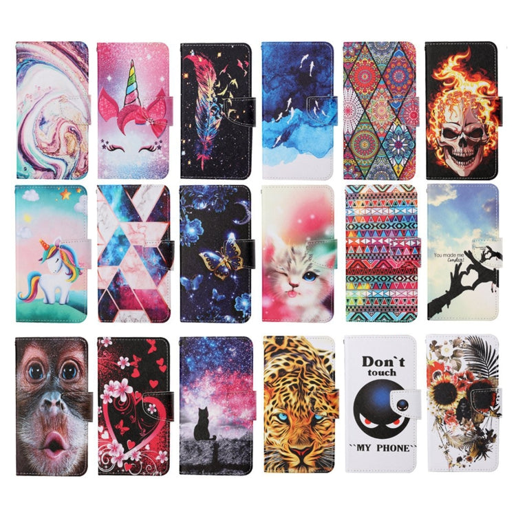 Painted Pattern Horizontal Flip Leathe Case, For iPhone 6, For iPhone 6 Plus, For iPhone 7 Plus