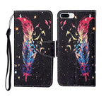 Painted Pattern Horizontal Flip Leathe Case, For iPhone 6, For iPhone 6 Plus, For iPhone 7 Plus