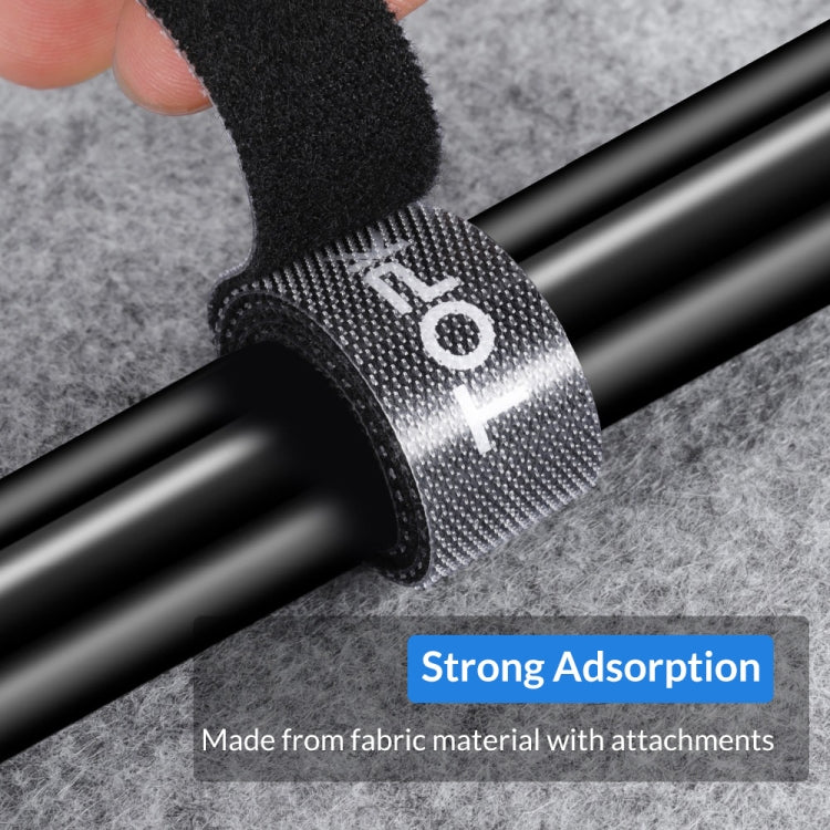 4 Stück wiederverwendbare und teilbare Kabelbinder aus Nylon mit Klettverschluss, 1m, 2m, 3m, 5m