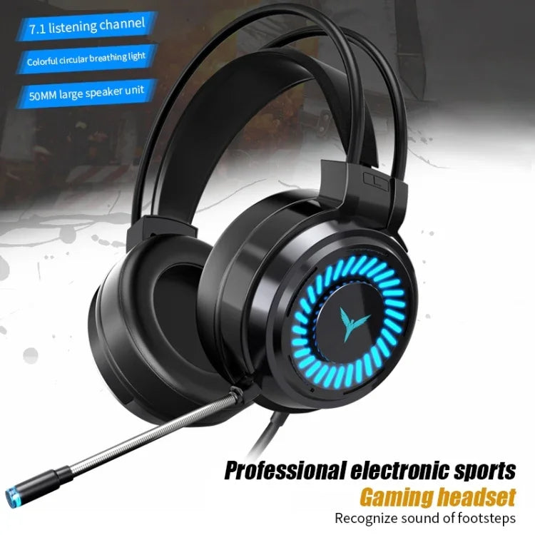 2 STÜCK G58 Kopfmontiertes kabelgebundenes Gaming-Headset mit Mikrofon, Kabellänge: ca. 2m, Schwarze Einzelsteckerversion, Schwarze 7.1 Single-USB-Version, Rosa bunte 3,5mm-Version, Weiße bunte 3,5mm-Version, Schwarze bunte 3,5mm-Version